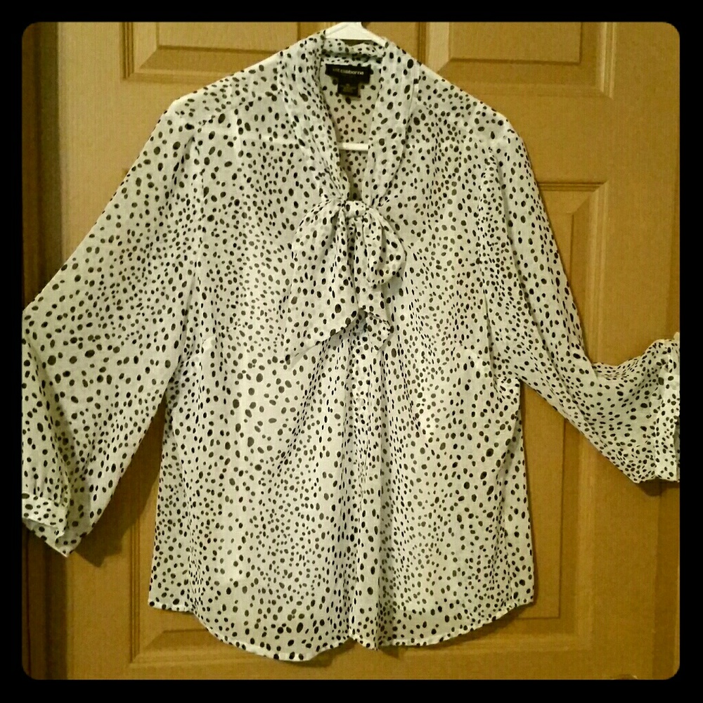 LIZ CLAIBORNE PRINTED BLOUSE